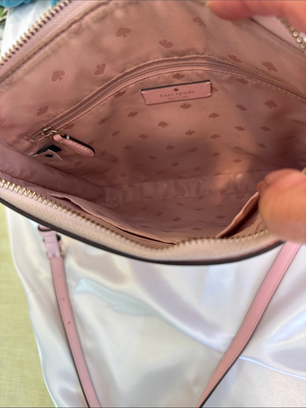 KATE SPADE Pink Floral Print Crossbody Purse 10 W 9 L 1 1/2 D - Picture 11 of 12